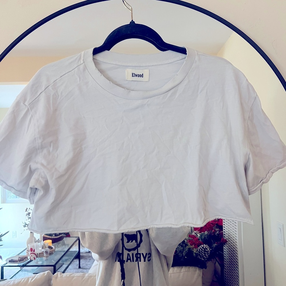 White ELWOOD Crop Top